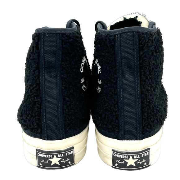 CONVERSE Chuck 70 Sherpa High Top Sneakers in Black & White SZ 10 - Picture 5 of 11